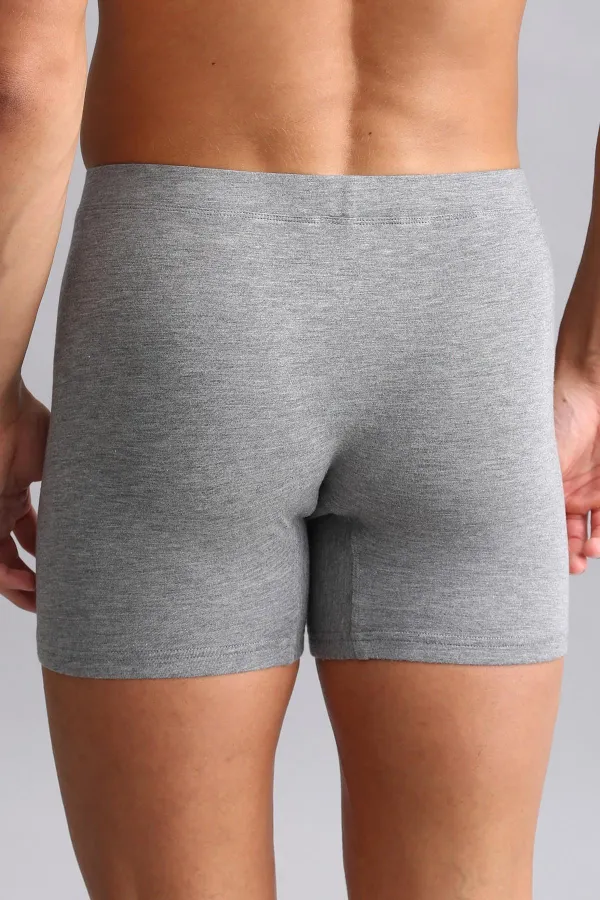 Mısırlı BAMBOO ZEUS Regular Fit Long Boxer Grey Melange