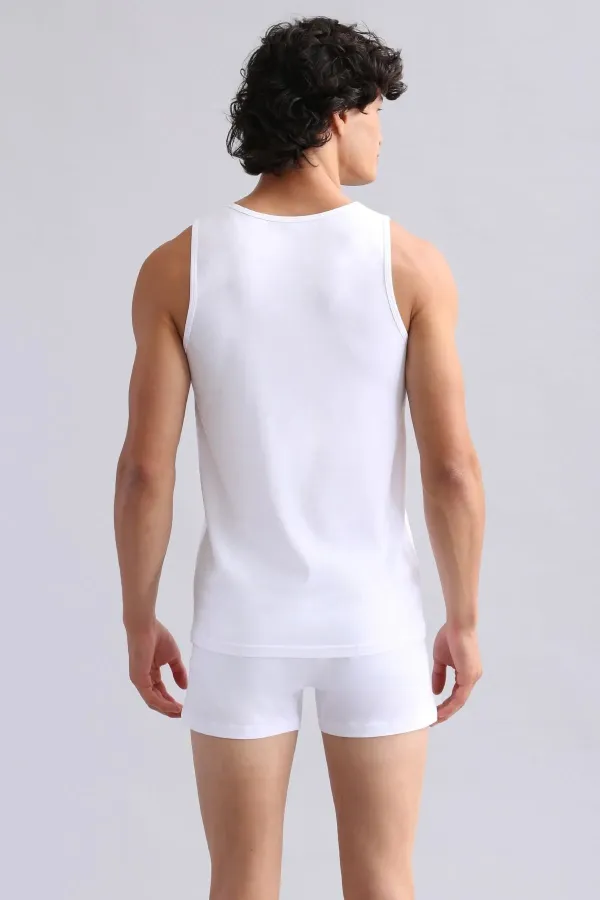 Mısırlı BAMBU HERCULES Slim Fit Basic Atlet Beyaz