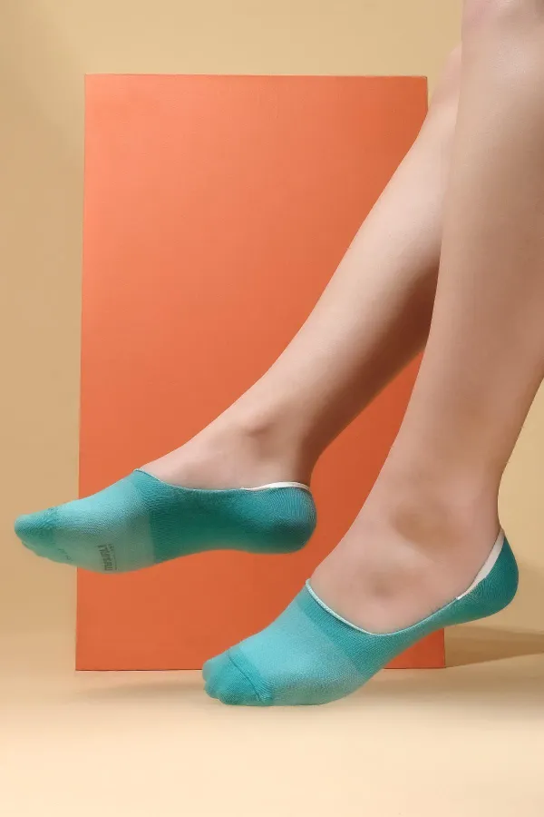 Mısırlı Women's Bamboo Single Summer Ballet Socks Blue