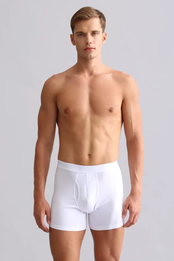 Mısırlı ORGANIC Cotton SPARTACUS PLUS PERFORMANCE Long Boxer White