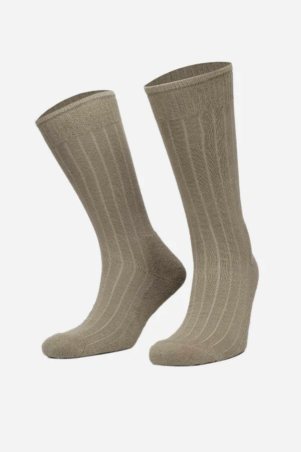 Chaussettes hautes d'extérieur en coton pour hommes, kaki, style égyptien