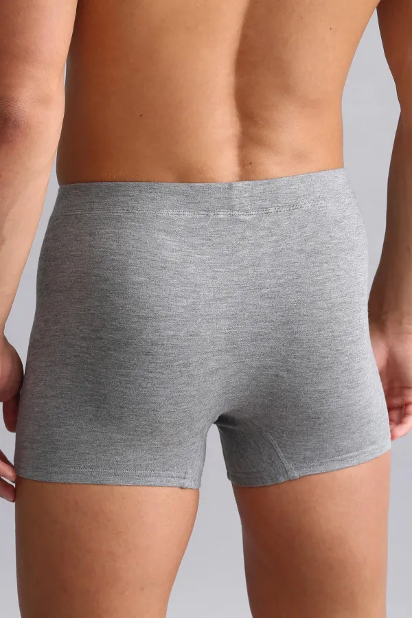 Mısırlı BAMBU ZEUS Regular Fit Boxer Gri Melanj