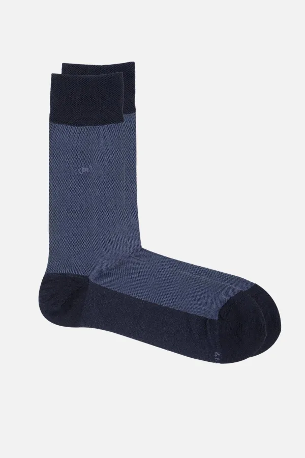Chaussettes d'été simples mercerisées pour hommes, bleu marine, de style égyptien