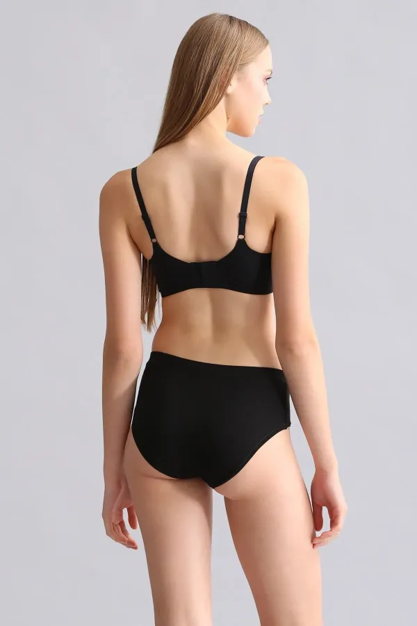 Mısırlı Modal By TENCEL HERA Gizli Lastikli Brazillian 3'Lü Külot Siyah