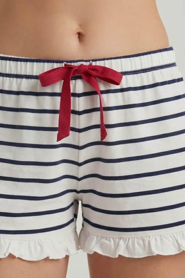 Egyptian Women's Printed Shorts Set Navy Blue Egyptian Women's Printed Shorts Set Navy Blue