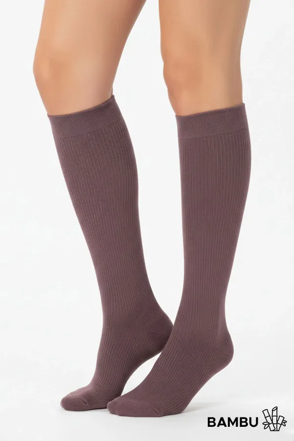 Unisex Bamboo Flight and Pilot Knee-High Socks with Special Firming Technology, Lavender Unisex Bamboo Flight and Pilot Knee-High Socks with Special Firming Technology, Lavender