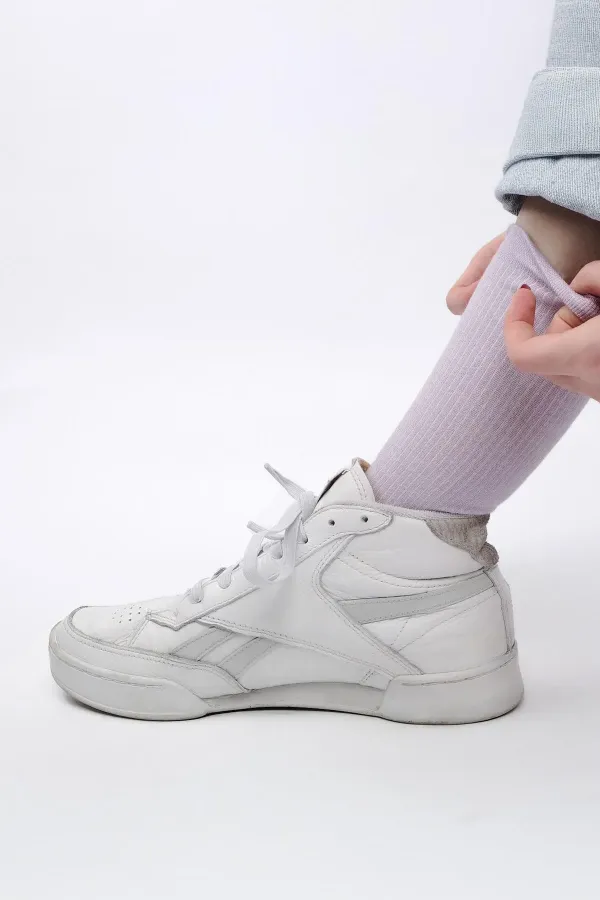 Mısırlı Kadın Modal Kaşmir Tekli Soket Çorap Lila