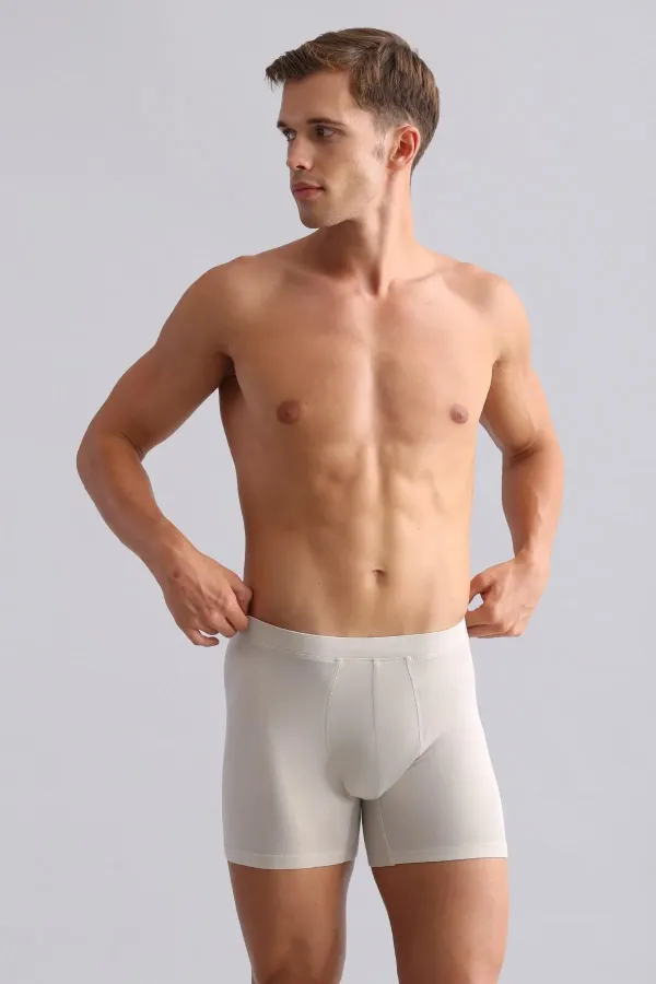 Mısırlı BAMBOO ZEUS Regular Fit Long Boxer Earth Beige