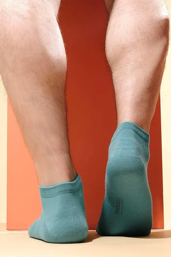 Mısırlı Erkek Pamuklu Tekli Yazlık Patik Çorap Pastel Mavi