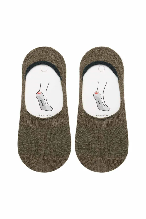 Mısırlı Kadın Bambu Tekli Yazlık Babet Çorap Haki