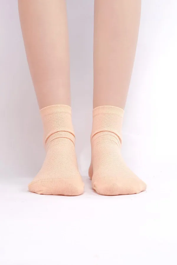 Mısırlı Kadın Bambu Tekli Yazlık Kısa Konç Çorap Somon