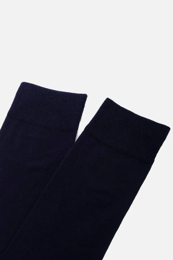 Mısırlı Erkek Organik Pamuklu Tekli Soket Çorap Lacivert