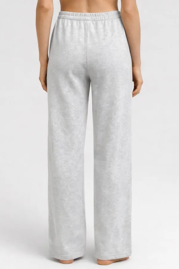 Women's Straight Leg Trousers Grey Melange