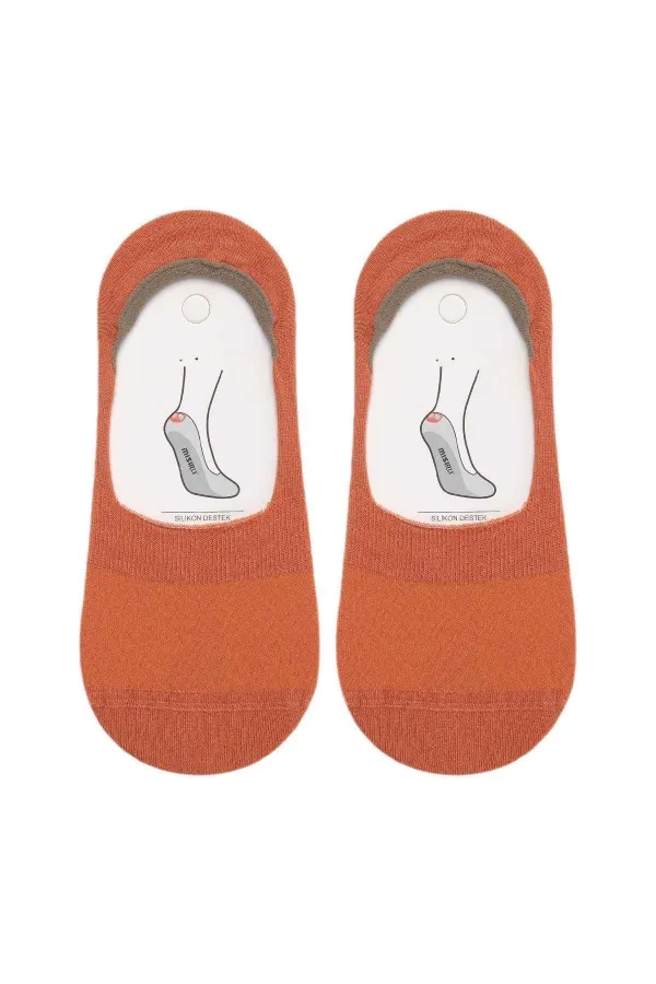 Mısırlı Kadın Bambu Tekli Yazlık Babet Çorap Kiremit