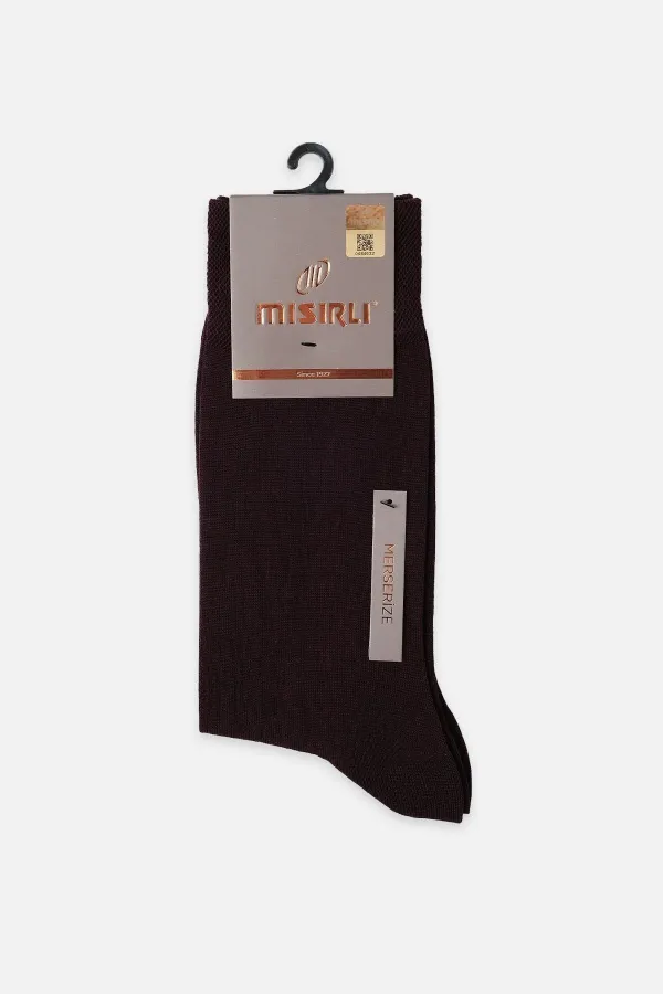 Mısırlı Men's Mercerized Single Summer Ankle Socks Burgundy