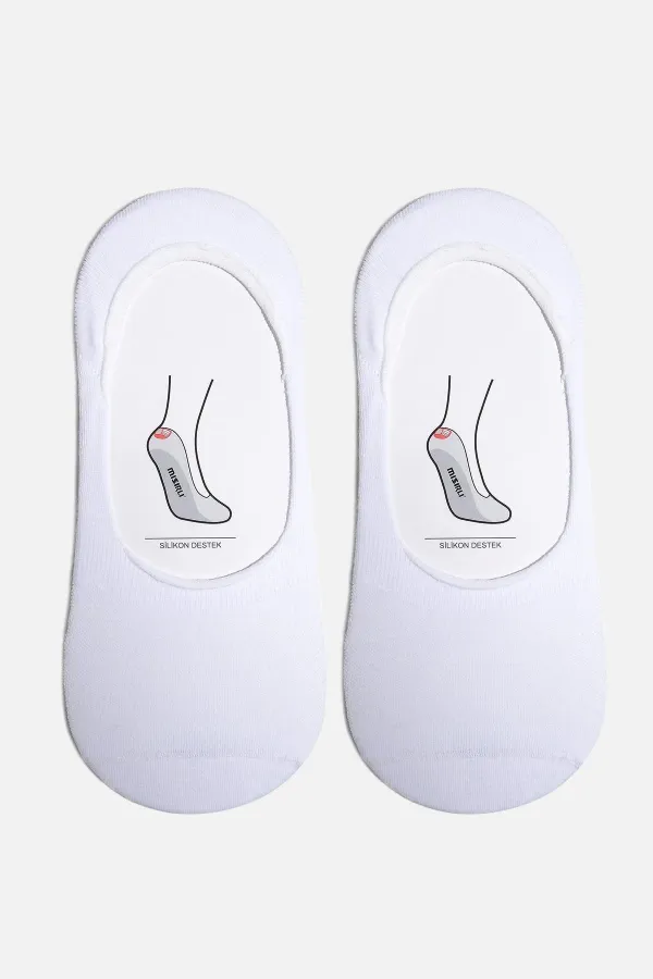 Mısırlı Women's Bamboo Single Summer Ballet Socks White