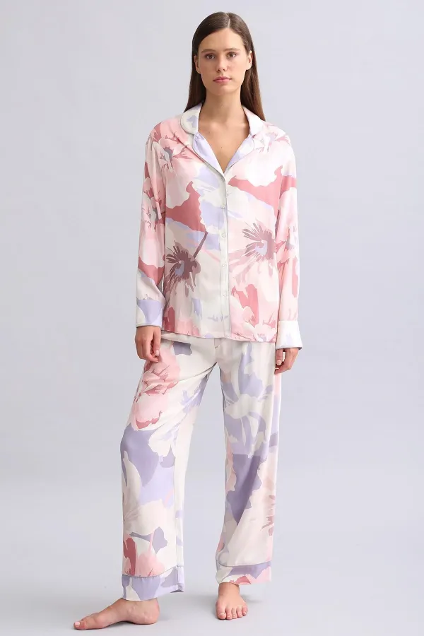 Mısırlı Kadın Bambu Pijama Altı Koyu Lila