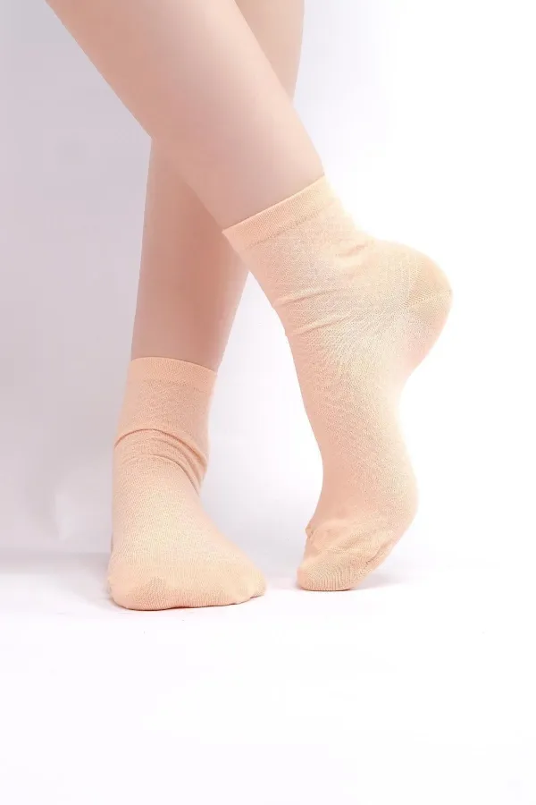 Mısırlı Kadın Bambu Tekli Yazlık Kısa Konç Çorap Somon