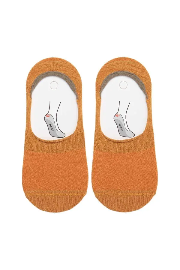 Mısırlı Kadın Bambu Tekli Yazlık Babet Çorap Hardal