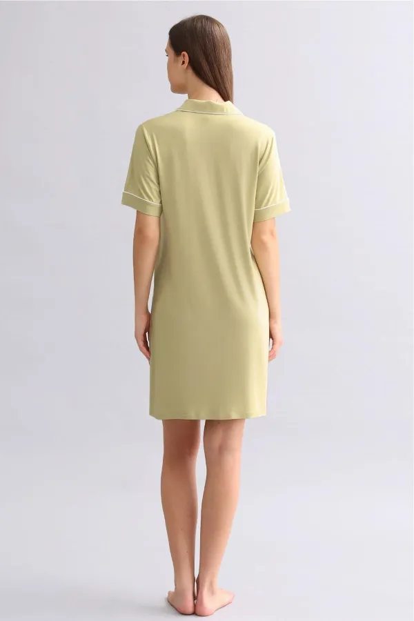 Mısırlı Kadın Modal Gecelik Adaçayı Yeşili