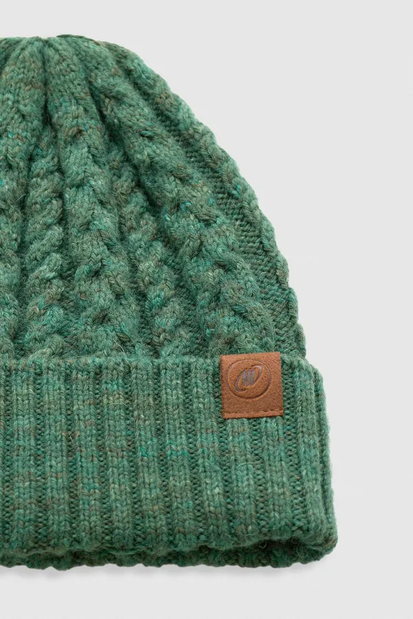 Mısırlı Kadın Yün Alacalı Saç Örgü Bere - Zeo Yeşil