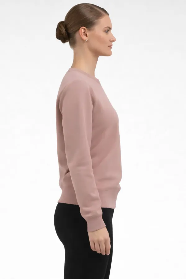 Mısırlı Kadın Modal Sweatshirt Gül Kurusu