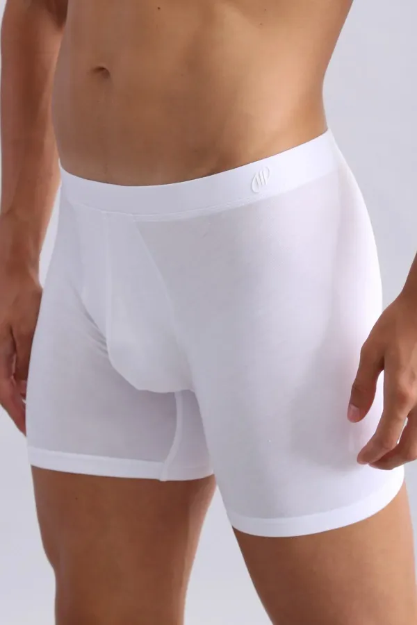 Mısırlı BAMBOO ZEUS Regular Fit Long Boxer White