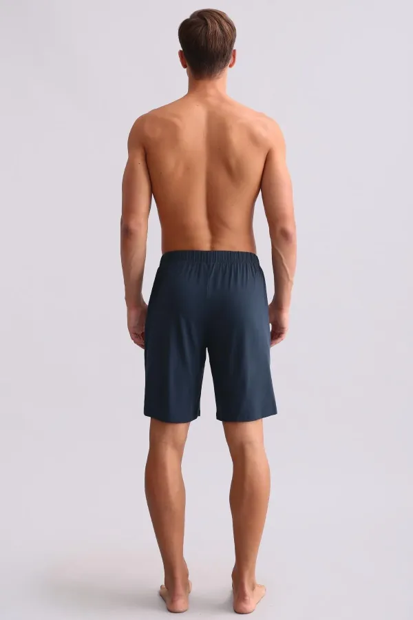 Short de pyjama en modal pour homme, bleu marine