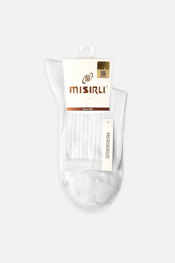 Mısırlı Kadın Merserize Tekli Soket Çorap Beyaz