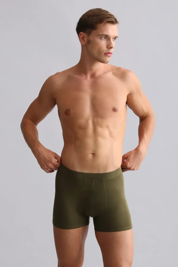 Boxer coupe classique en bambou égyptien ZEUS, kaki foncé