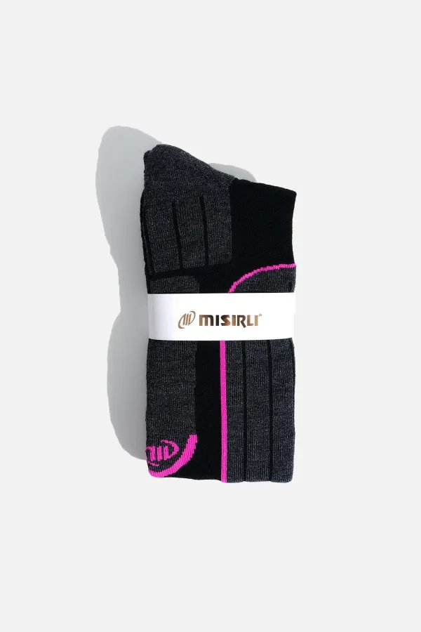 Chaussettes de ski et de snowboard anatomiques pour hommes, noires, de marque égyptienne