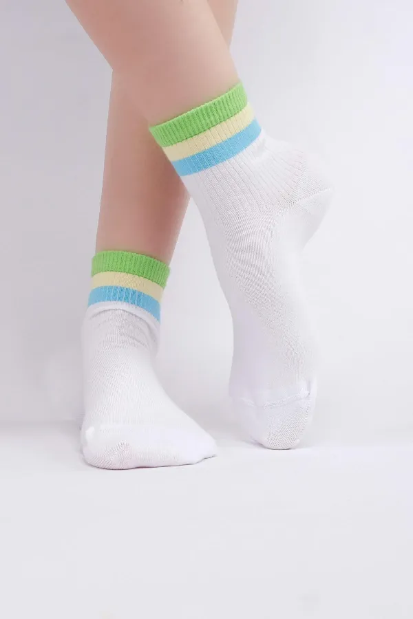 Chaussettes courtes d'été blanches en coton biologique pour femmes égyptiennes