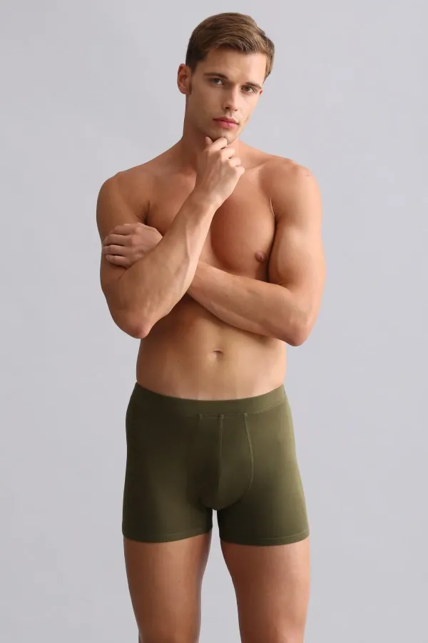 Boxer coupe classique en bambou égyptien ZEUS, kaki foncé