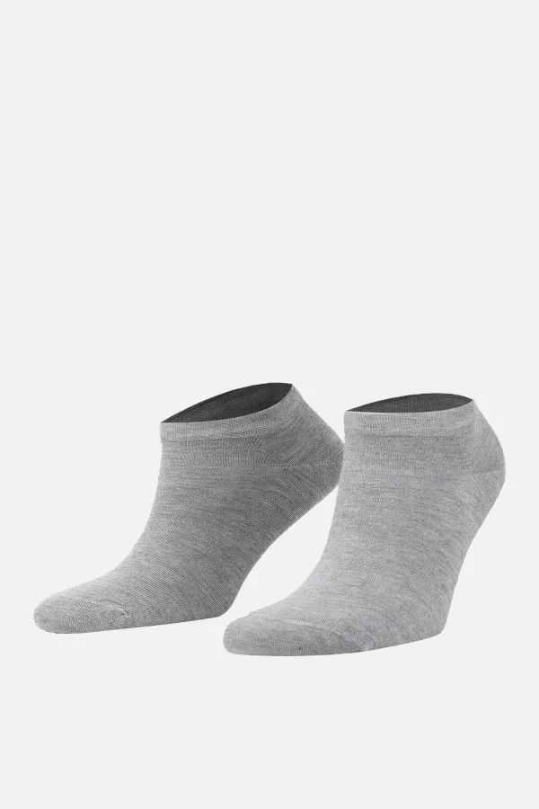 Mısırlı Women's Bamboo Single Summer Ankle Socks Grey