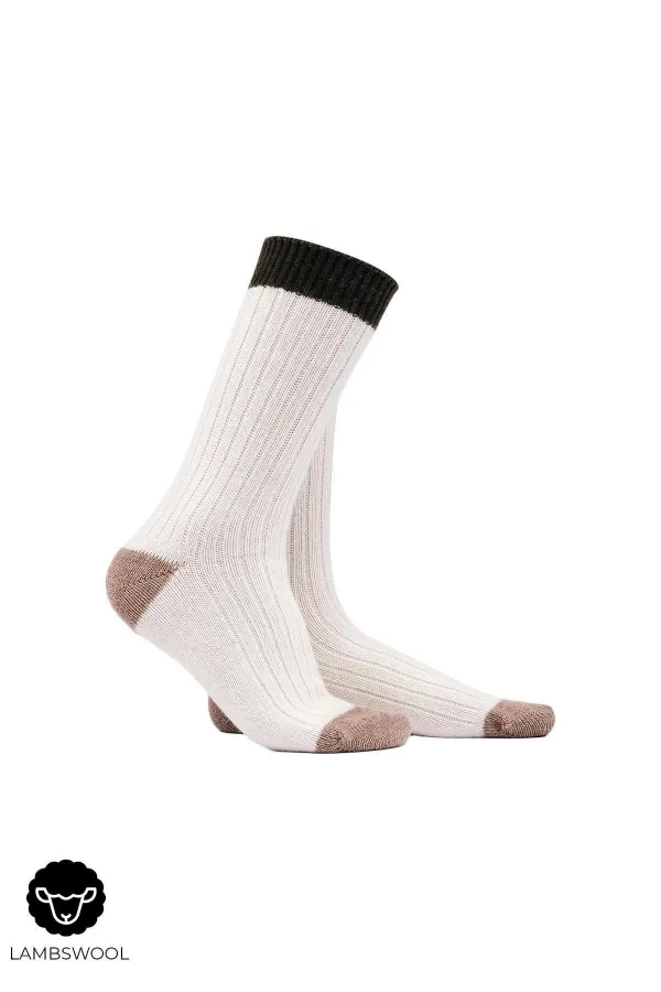 Mısırlı Kadın Kuzu Yünü 6 Çift Kutulu Soket Çorap Çok Renkli