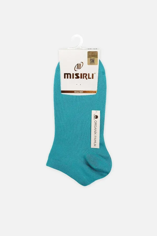 Mısırlı Kadın Pamuklu Tekli Yazlık Patik Çorap Mavi