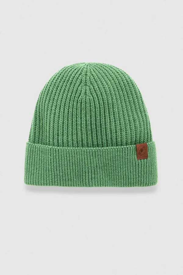 Ensemble écharpe et bonnet unisexe en laine égyptienne - Vert Roseluis