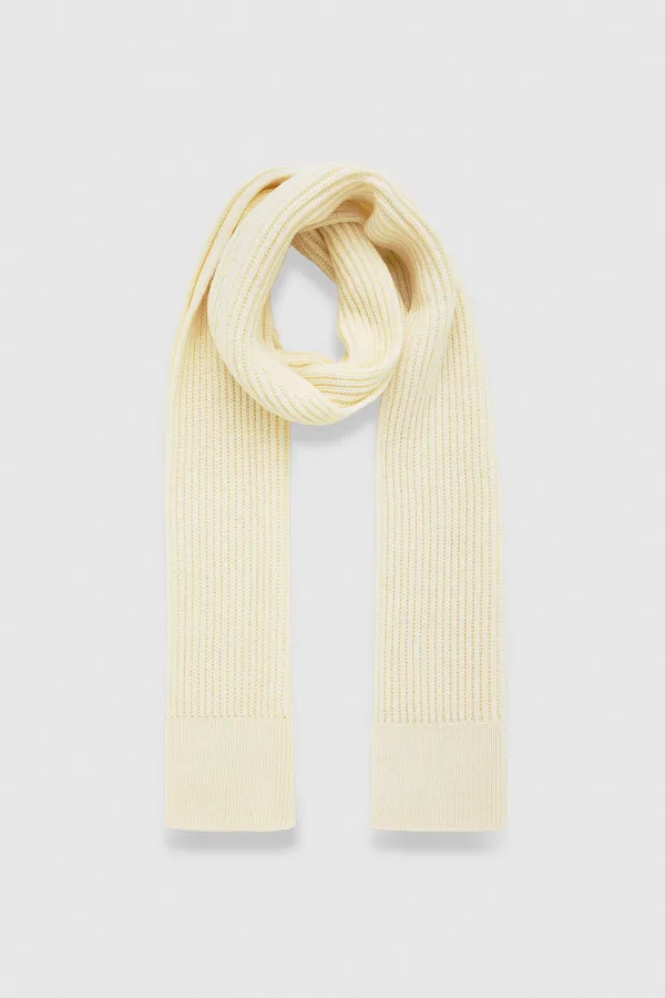 Mısırlı Unisex Yün Atkı Bere Takımı - Roseluis Ekru