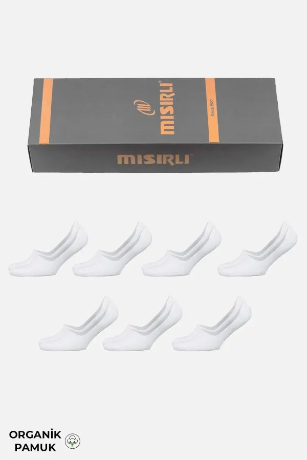 Coffret de 7 paires de chaussettes de ballet blanches en coton biologique pour homme