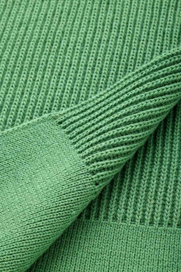 Ensemble écharpe et bonnet unisexe en laine égyptienne - Vert Roseluis