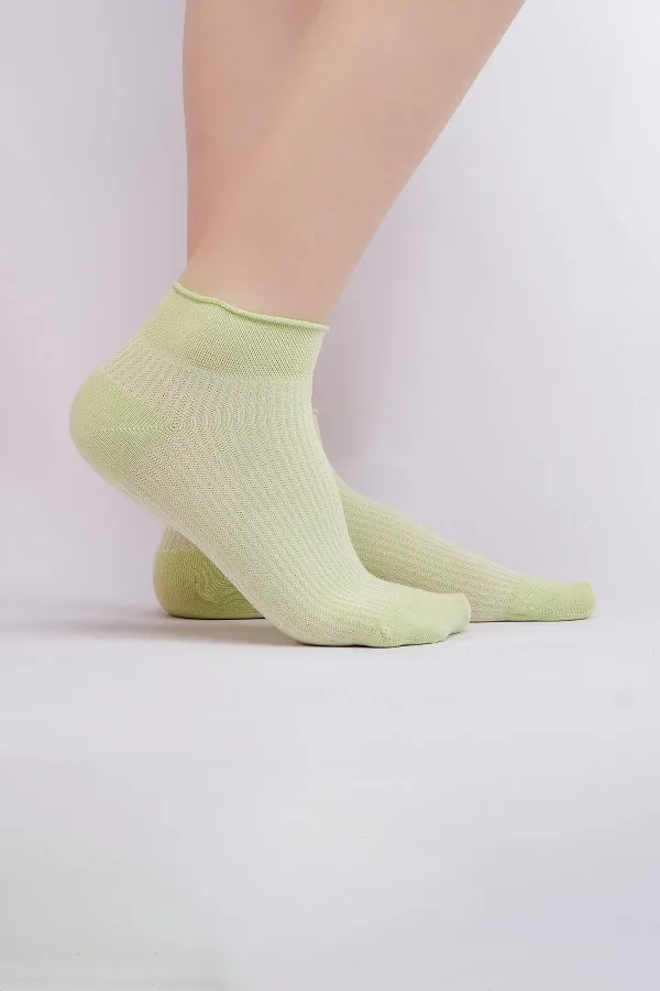 Mısırlı Kadın Bambu Tekli Yazlık Sneaker Çorap Yeşil