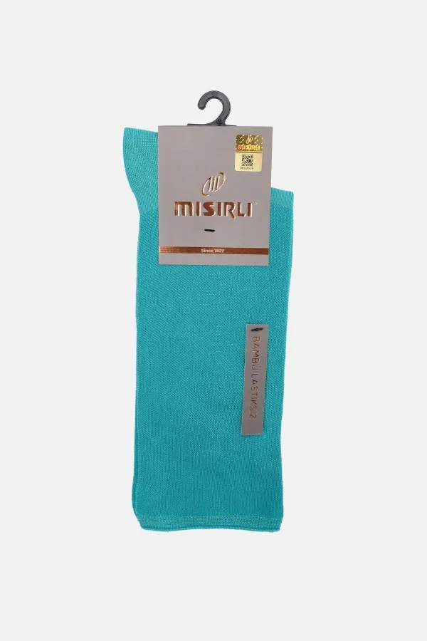 Men's Bamboo Single Diabetic Elastic-Free Ankle Socks Blue