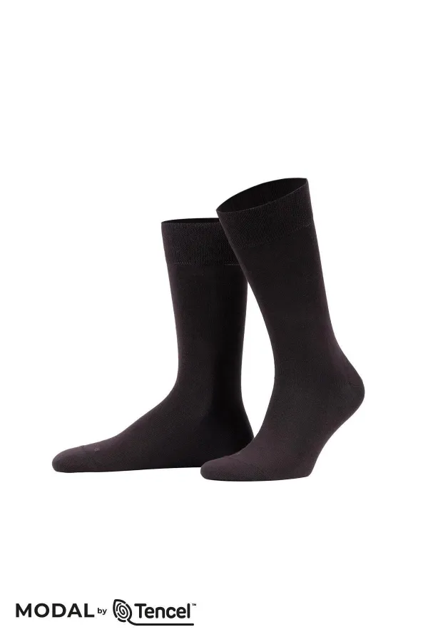 Chaussettes ergonomiques à une seule chaussette en modal pour homme, marron, de fabrication égyptienne