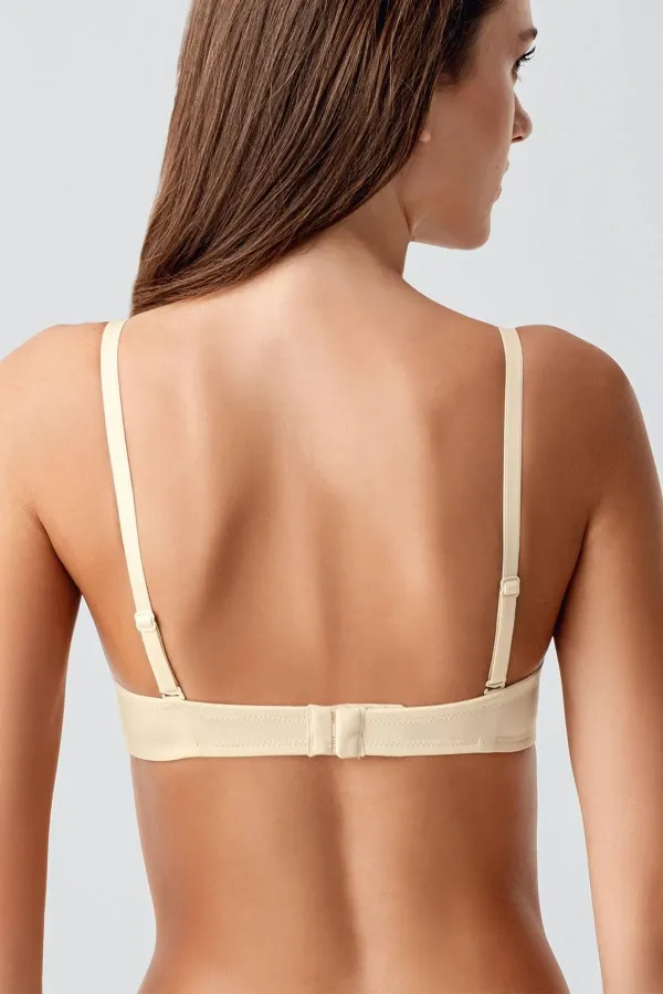Mısırlı New Bra B Cup Extra Push Up Basic Bra in Beige