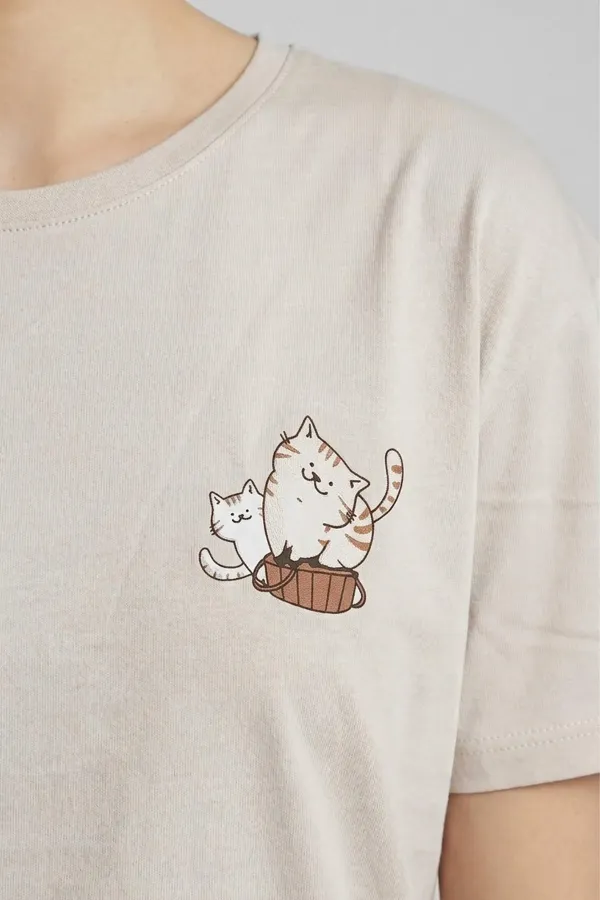 Mısırlı Kadın Pamuklu Pijama Takım Taş