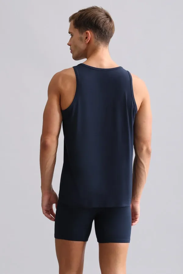 Mısırlı BAMBU ZEUS Regular Fit Basic Atlet / T-Shirt Lacivert