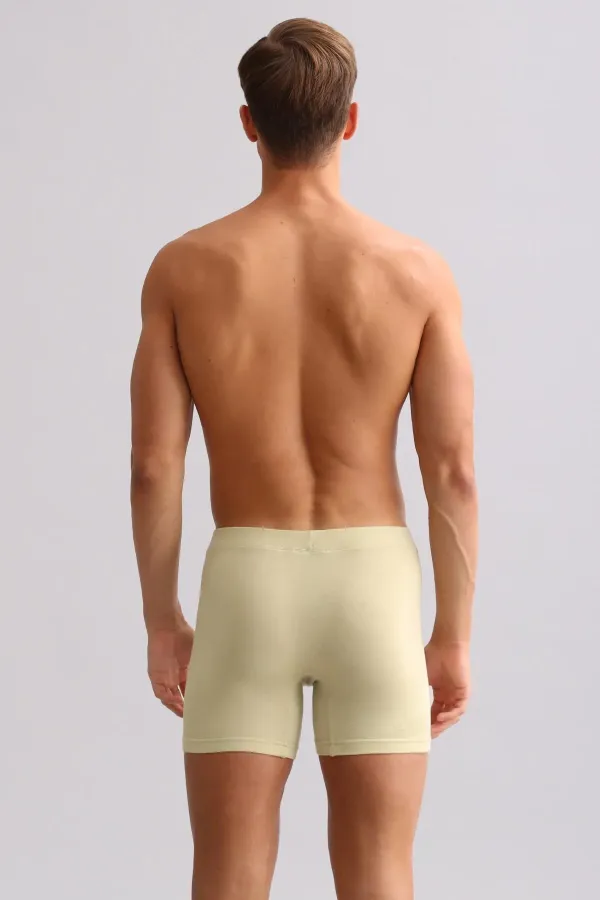 Mısırlı ORGANIC Cotton ZEUS LUXURY Regular Fit Metal Emblem Long Boxer Khaki Island