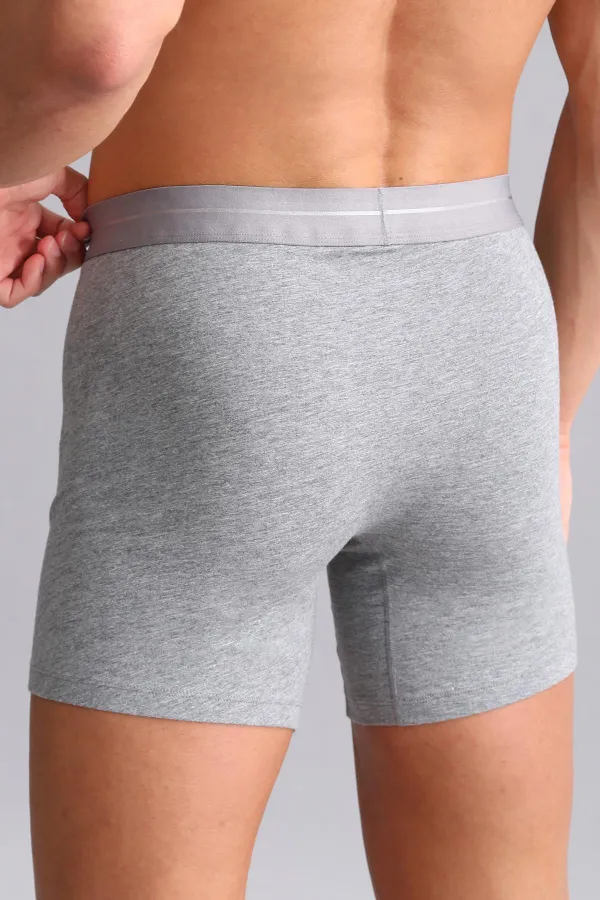 Mısırlı Modal By TENCEL SPARTACUS PLUS PERFORMANCE Long Boxer Grey Melange