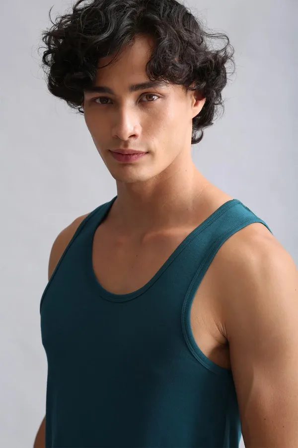 Mısırlı ORGANIC Cotton HERCULES Slim Fit Basic Tank Top Green