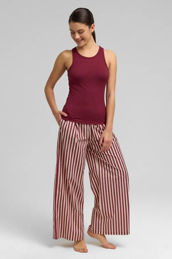 Débardeur camisole pour femme égyptienne, bordeaux